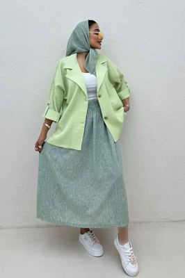 کت پاگن دار دو دکمه عمودی السا