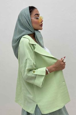 کت پاگن دار دو دکمه عمودی السا