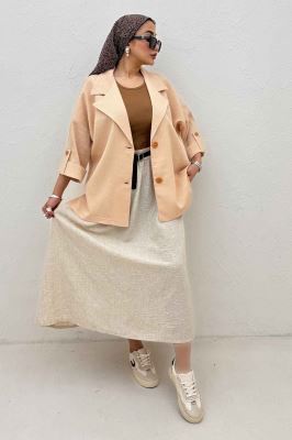 کت پاگن دار دو دکمه عمودی السا