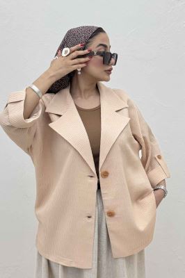 کت پاگن دار دو دکمه عمودی السا