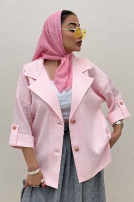 کت پاگن دار دو دکمه عمودی السا