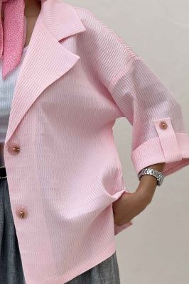 کت پاگن دار دو دکمه عمودی السا