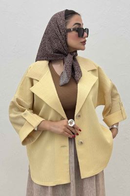 کت پاگن دار دو دکمه عمودی السا