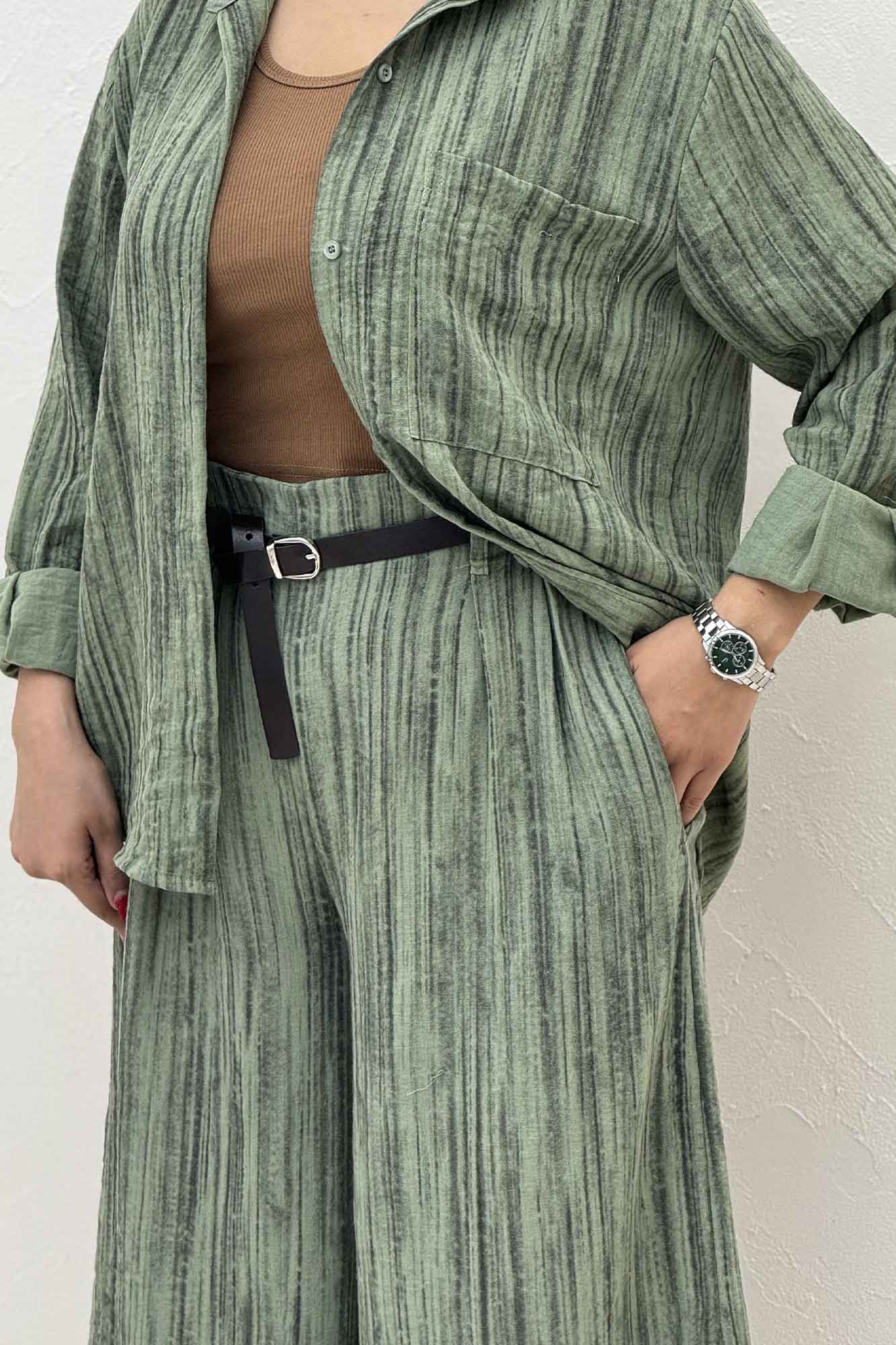 ست شومیز و شلوار پرینتی ویولتا کد 6