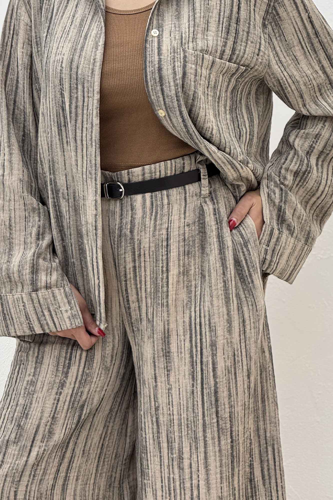 ست شومیز و شلوار پرینتی ویولتا کد 6