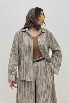 ست شومیز و شلوار پرینتی ویولتا کد 6