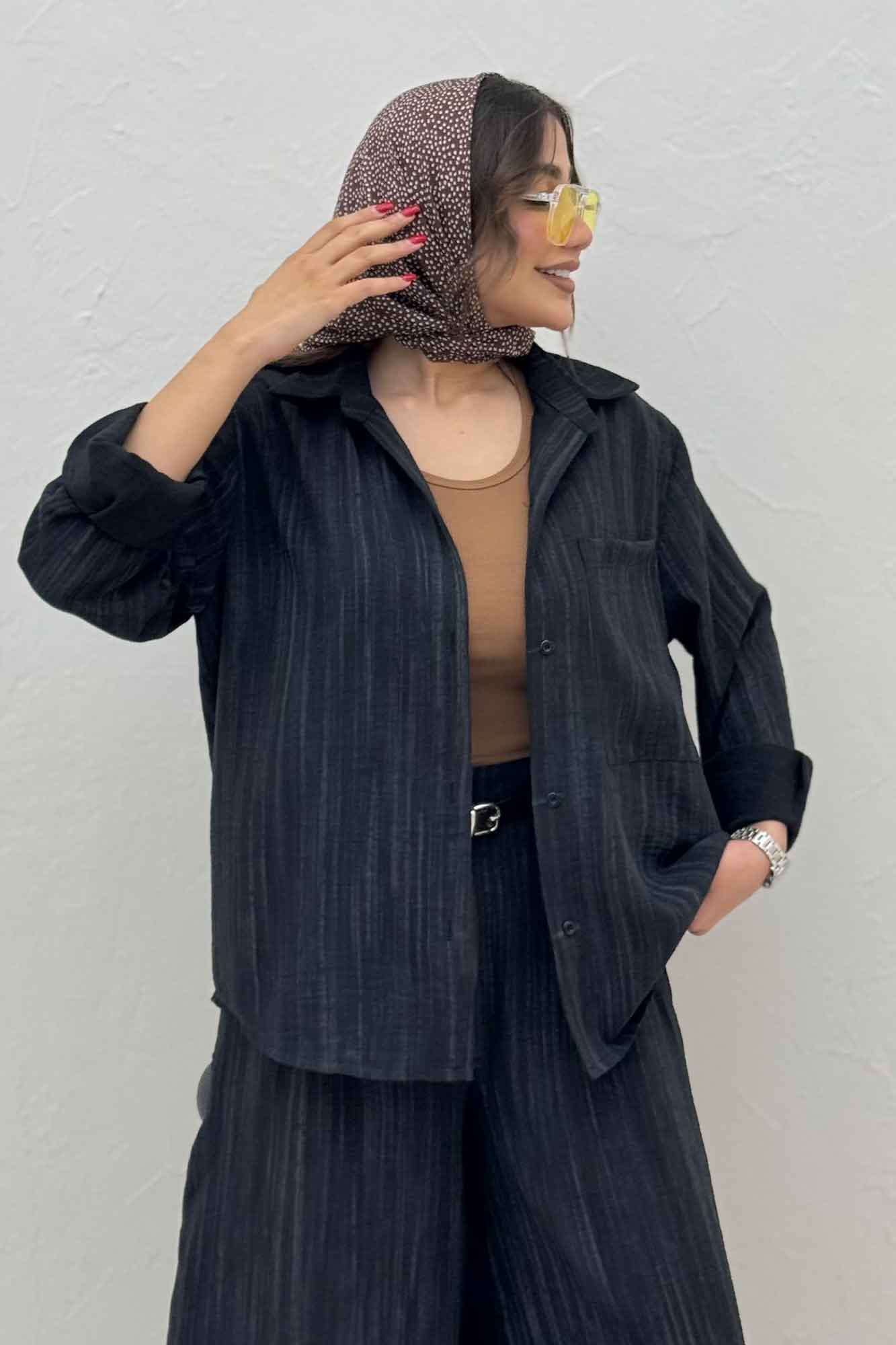 ست شومیز و شلوار پرینتی ویولتا کد 6