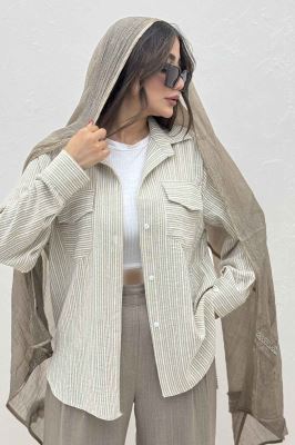 مانتو دو جیب پاکتی لینن زارا بغل بنددار