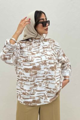 بلوز یقه بلیطی لینن اسلپ کد 3