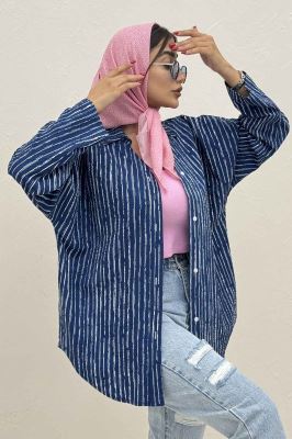 مانتو راه راه زارا یقه آبشاری