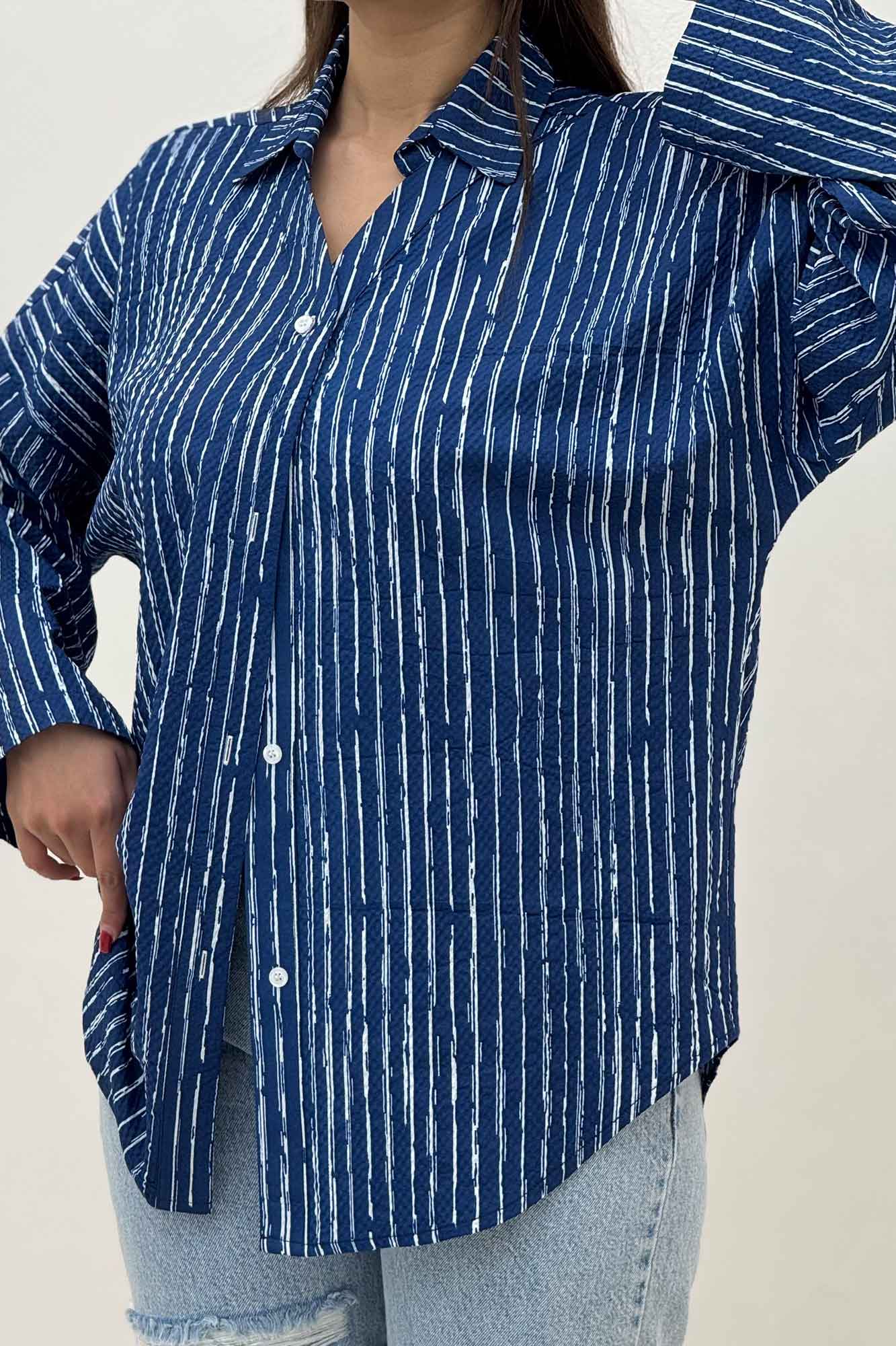 مانتو راه راه زارا یقه آبشاری