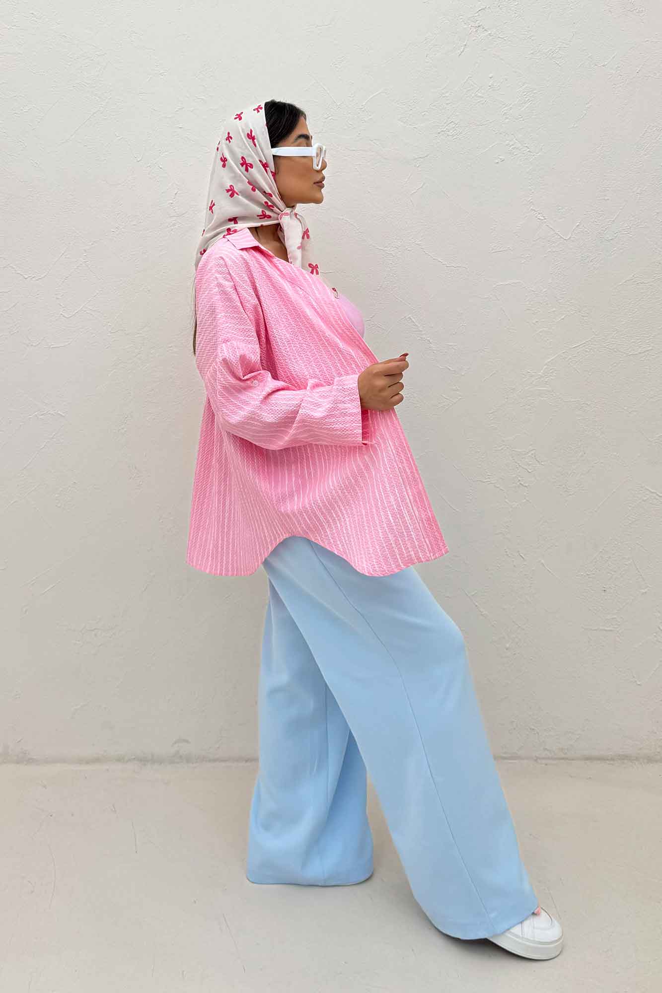 مانتو راه راه زارا یقه آبشاری