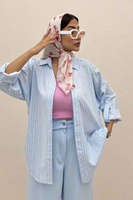 مانتو راه راه زارا یقه آبشاری