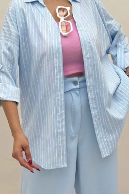 مانتو راه راه زارا یقه آبشاری