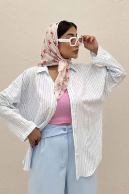 مانتو راه راه زارا یقه آبشاری