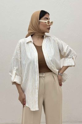 مانتو راه راه زارا یقه آبشاری