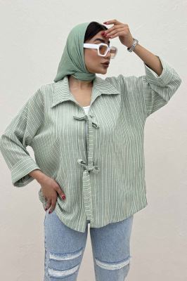 مانتو لینن زارا دو بند پشت ریلی