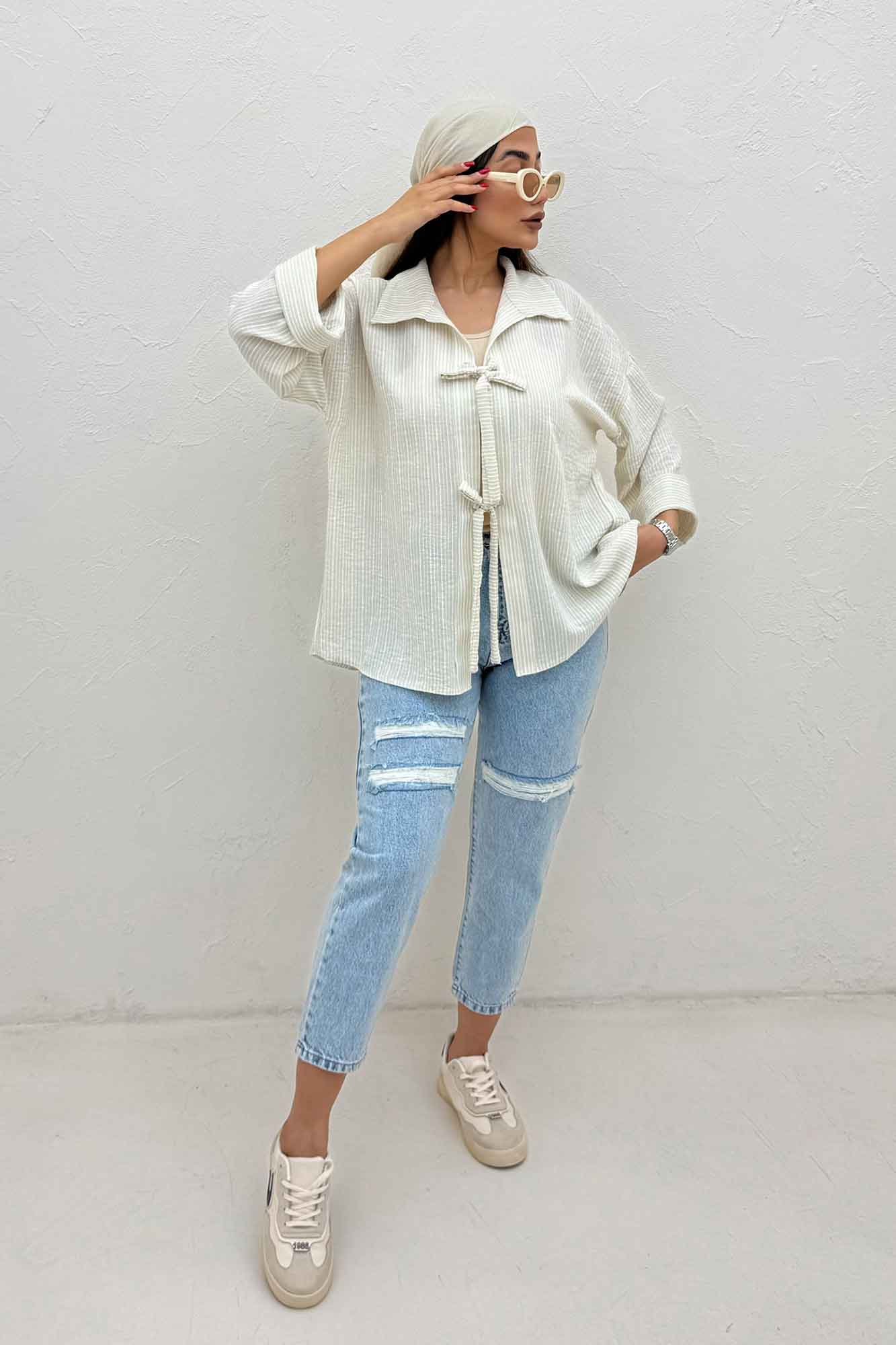 مانتو لینن زارا دو بند پشت ریلی