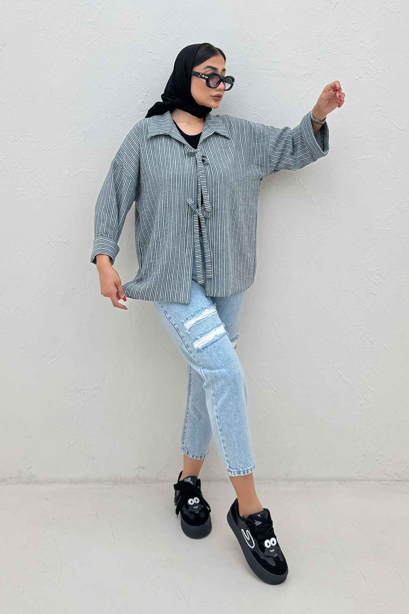 مانتو لینن زارا دو بند پشت ریلی