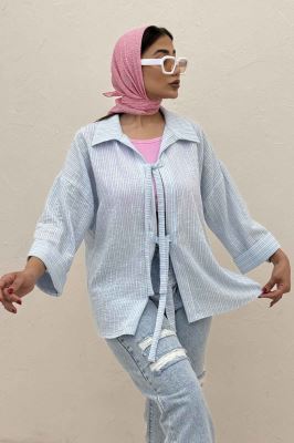 مانتو لینن زارا دو بند پشت ریلی