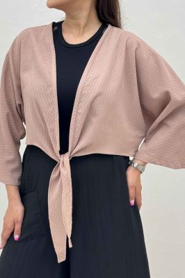 بلوز نیم تنه پایین گره پفکی 