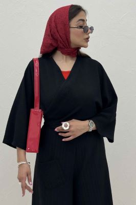 بلوز نیم تنه پایین گره پفکی 