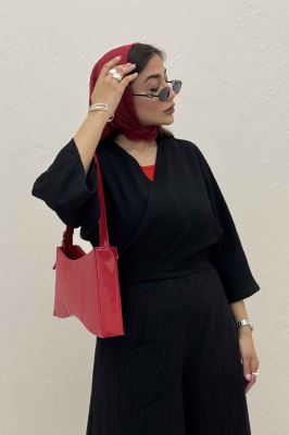 بلوز نیم تنه پایین گره پفکی 