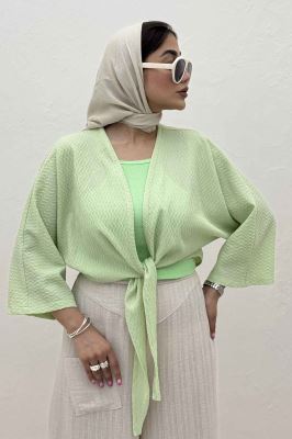 بلوز نیم تنه پایین گره پفکی 