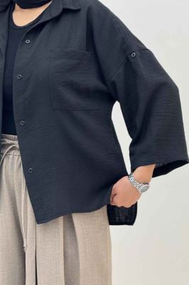 شومیز لینن زارا بغل چاک پاگن دار