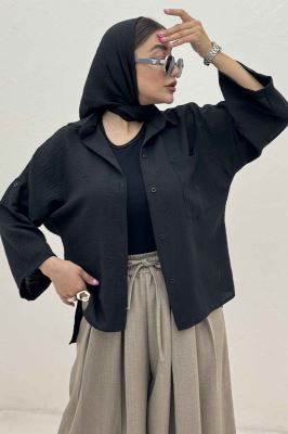 شومیز لینن زارا بغل چاک پاگن دار