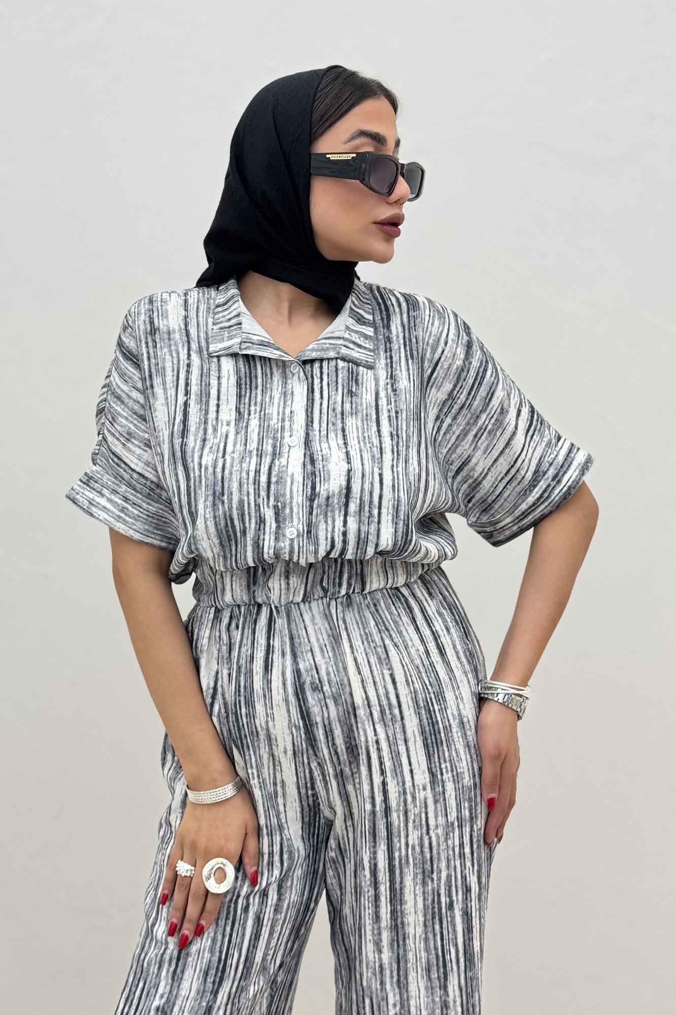 اورال کمرکش یقه سه سانت پرینتی کد 6