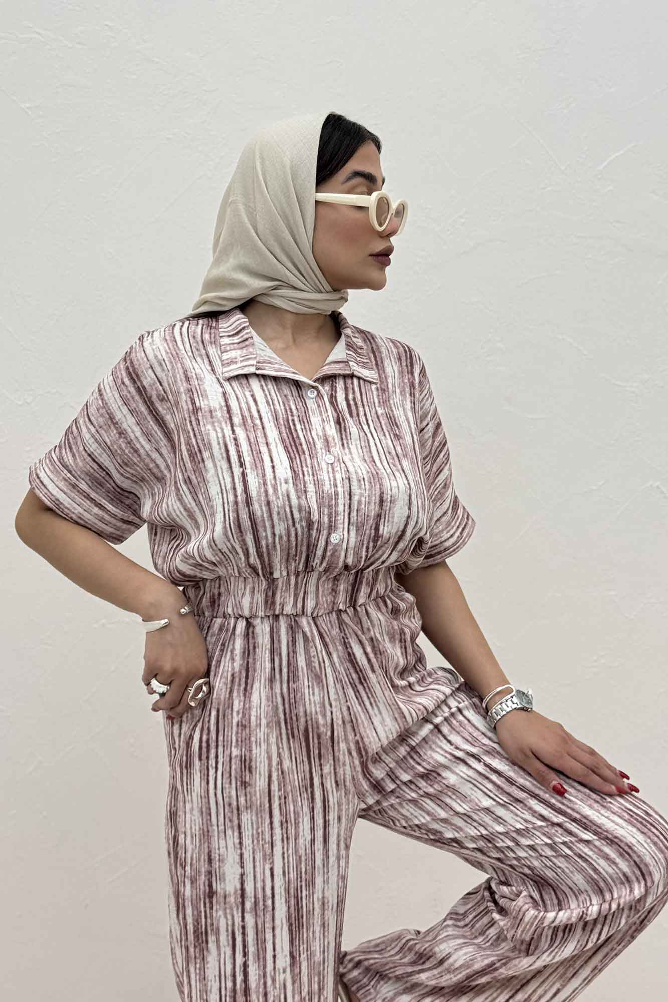 اورال کمرکش یقه سه سانت پرینتی کد 6