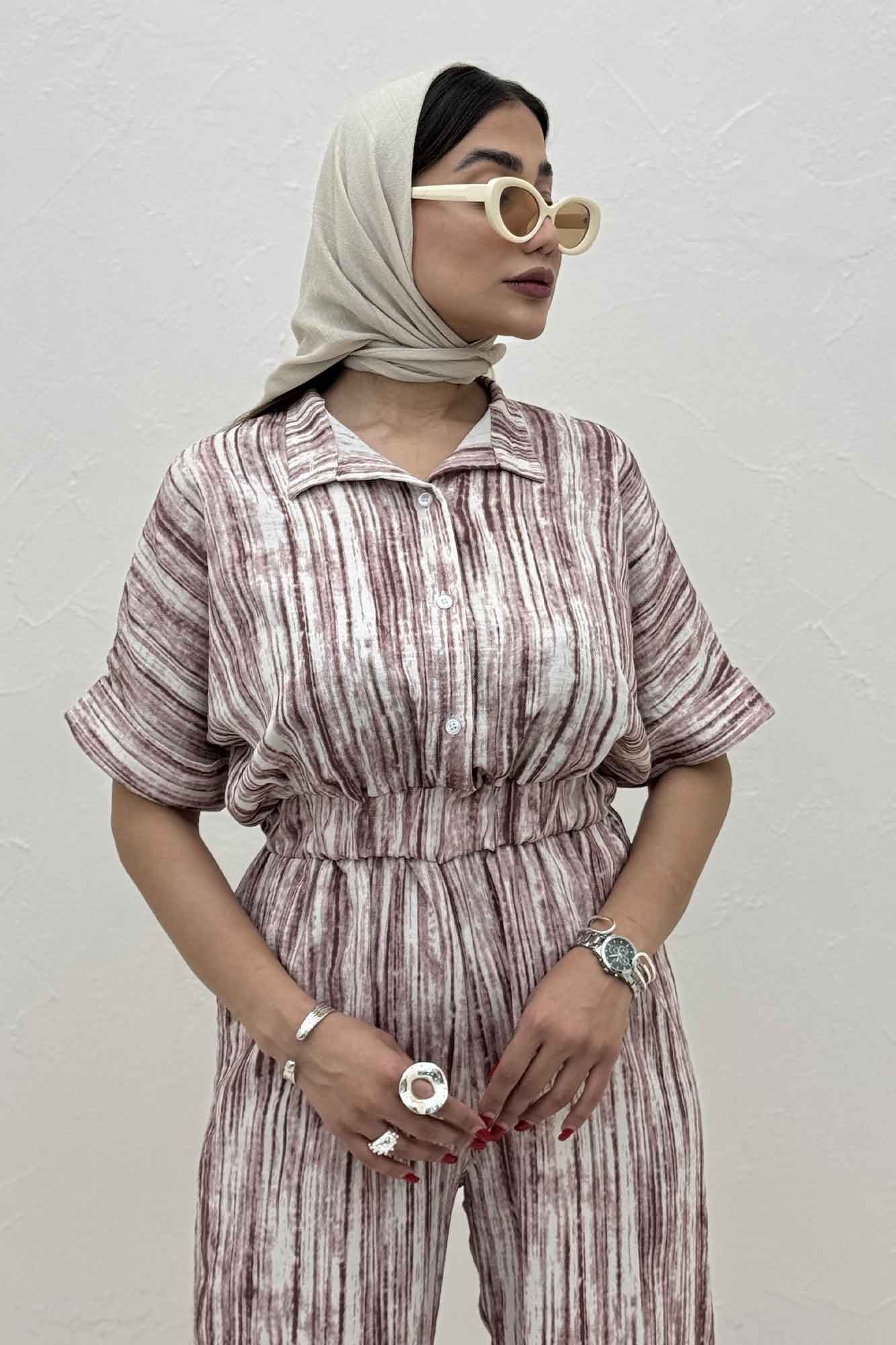 اورال کمرکش یقه سه سانت پرینتی کد 6