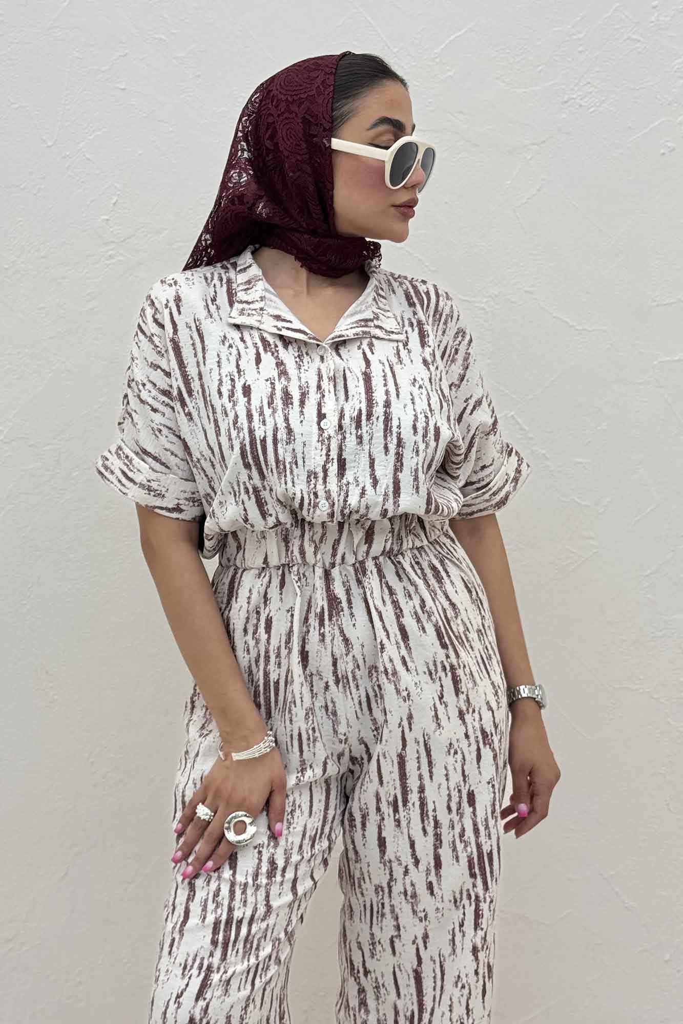 اورال کمرکش یقه سه سانت پرینتی کد 5