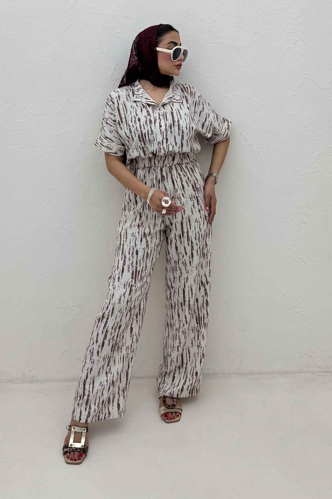 اورال کمرکش یقه سه سانت پرینتی کد 5