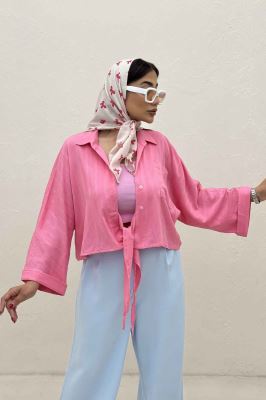 شومیز گره ای تک جیب REMO