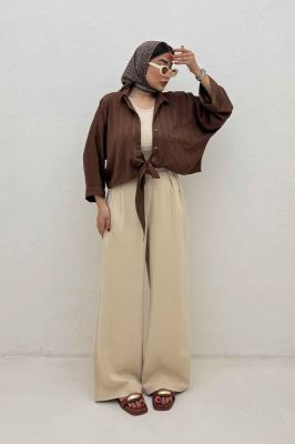 شومیز گره ای تک جیب REMO