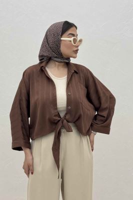 شومیز گره ای تک جیب REMO