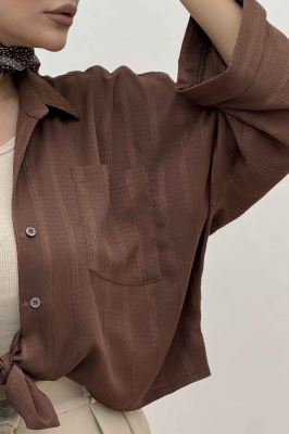 شومیز گره ای تک جیب REMO