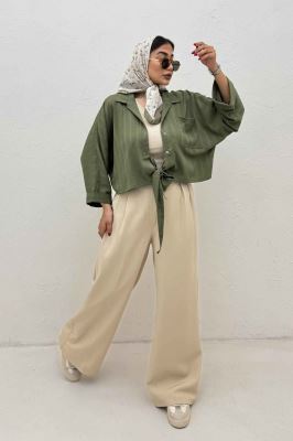 شومیز گره ای تک جیب REMO