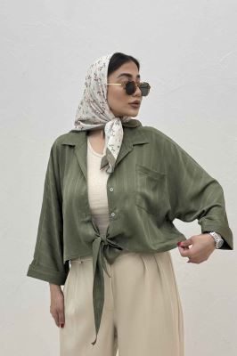 شومیز گره ای تک جیب REMO