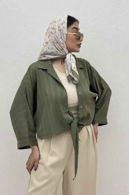 شومیز گره ای تک جیب REMO