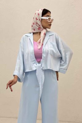 شومیز گره ای تک جیب REMO