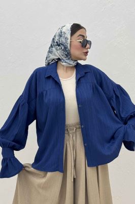 مانتو کریشه مچ چین دار