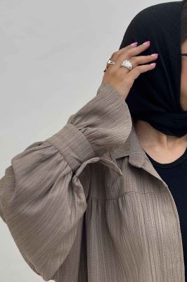 مانتو کریشه مچ چین دار