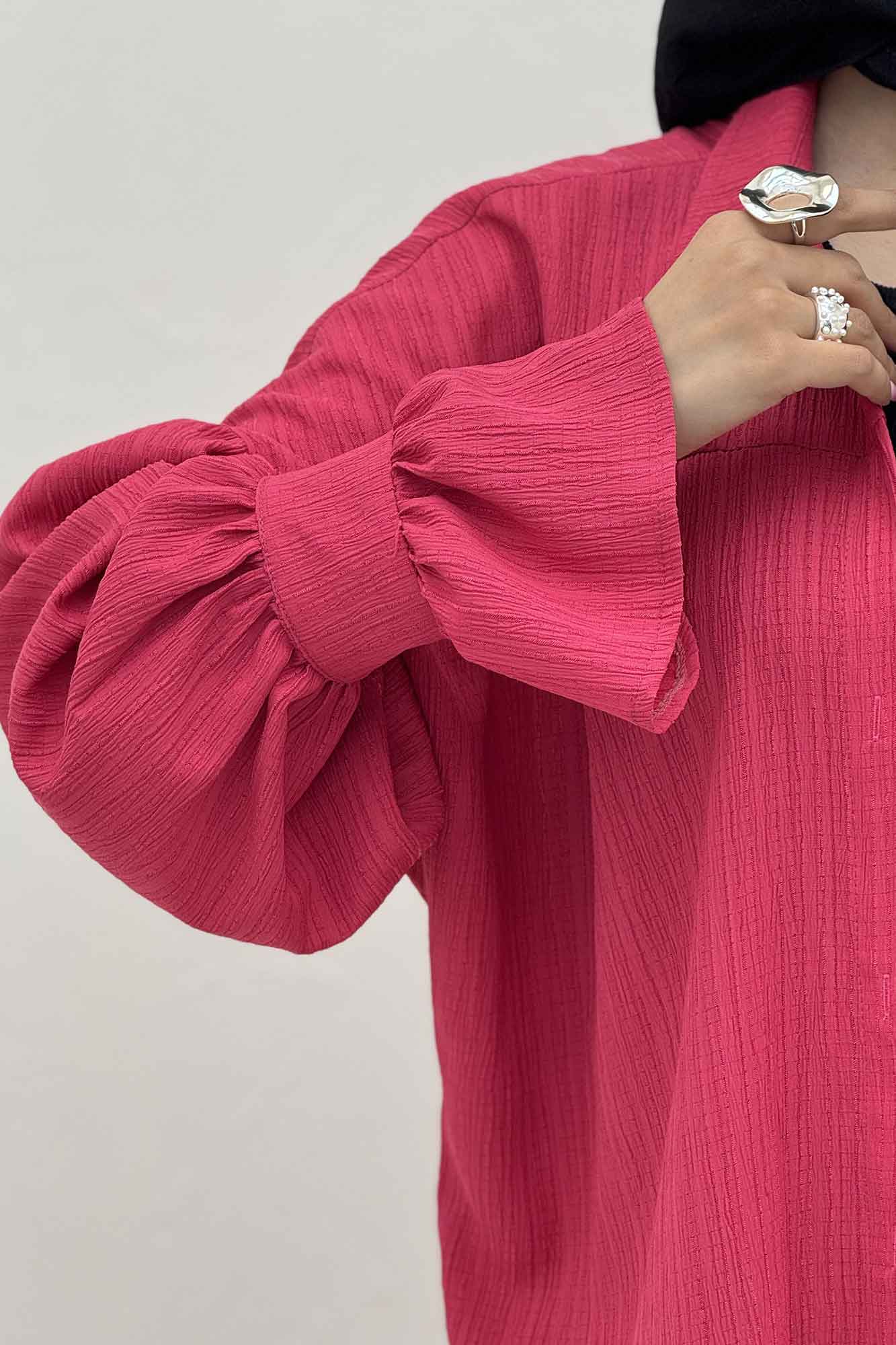 مانتو کریشه مچ چین دار