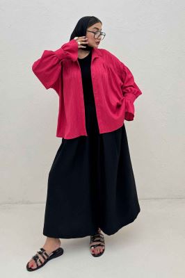 مانتو کریشه مچ چین دار