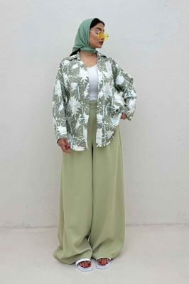 مانتو پری طرح دار یقه آبشاری