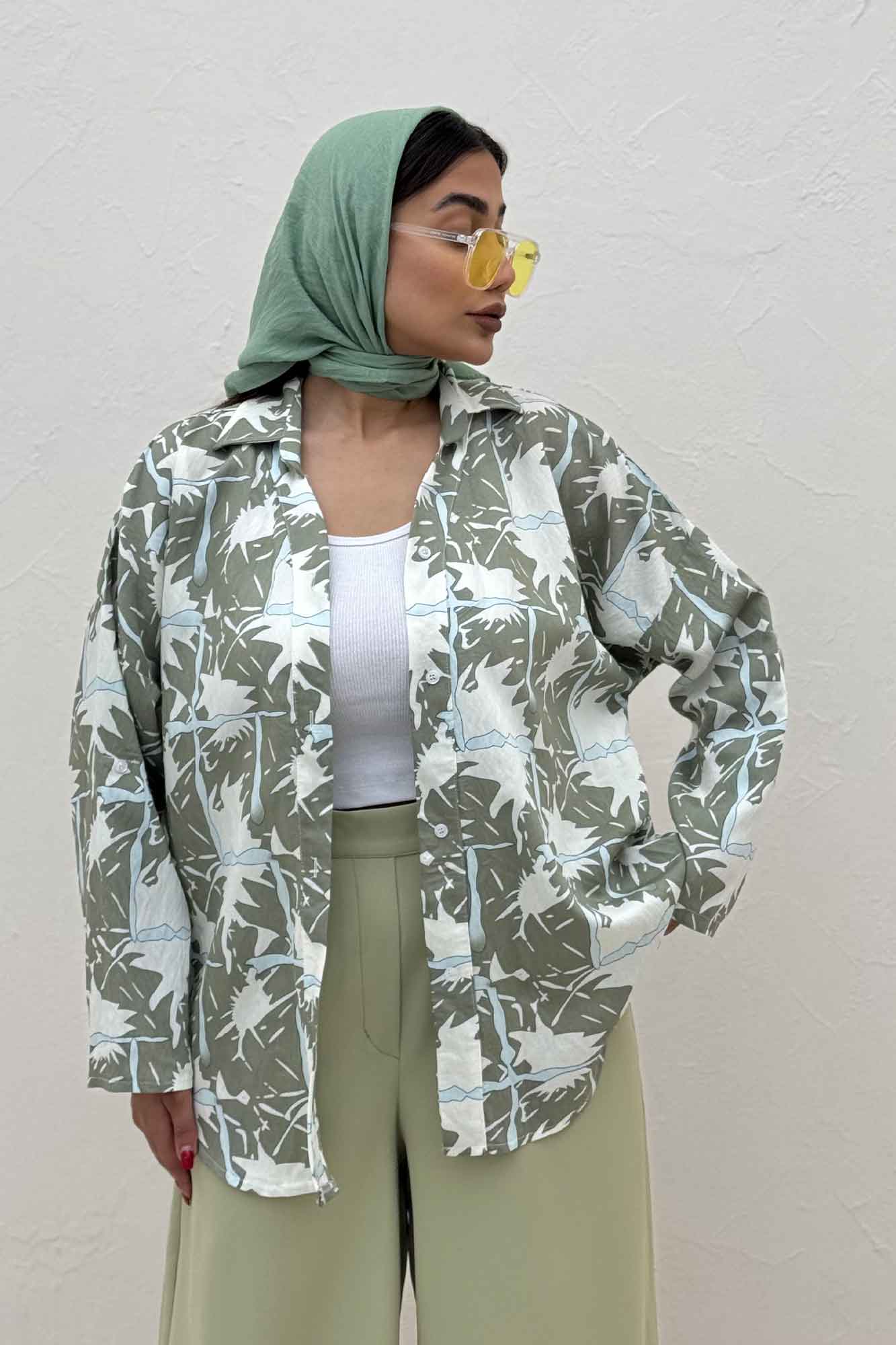 مانتو پری طرح دار یقه آبشاری