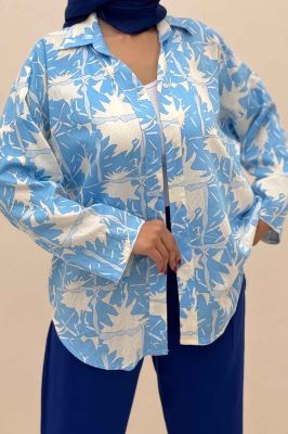 مانتو پری طرح دار یقه آبشاری